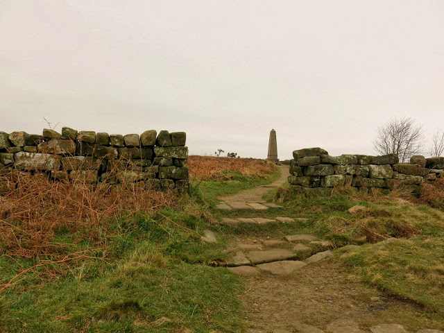 The approach to Captain Cook's monument on Easby Moor - overlooking Great Ayton and Aireyholme Farm