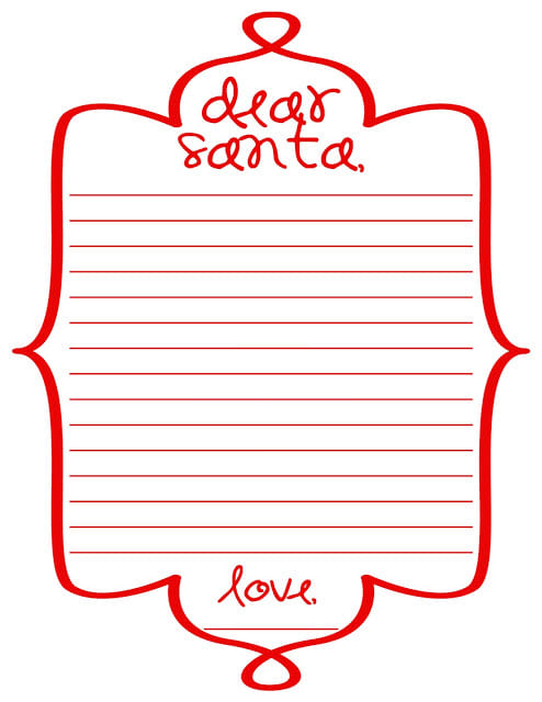 I Found This Red And White Santa Letter at Mommy By Day Crafter At Night.com. I love this look for the holidays!