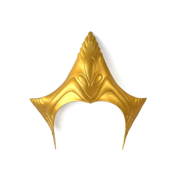 I found this gorgeous crown on Etsy and it would be perfect for a Mera costume. You can try to make your own crown using cardboard and covering it with gold fabric or painting it gold.