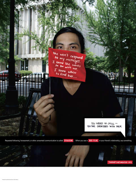 Campaign focused on bystander intervention to help college-aged people recognize and respond when their friends are experiencing or perpetrating dating violence. Seven types of situations are defined such as, Emotional Abuse and Victim-Blaming