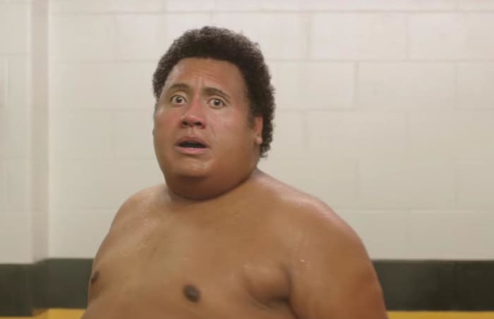 The next time your wife fantasizes about Dwayne "The Rock" Johnson instead of you, then show her this picture of him.