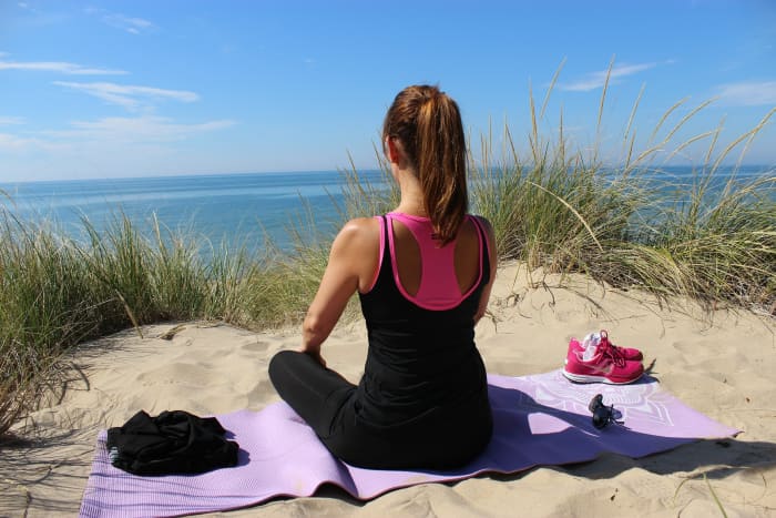 Meditation is one of the best ways to bust that stress and really get it out of your body! You don't have to meditate while at the beach but make sure you do it regularly for best results.