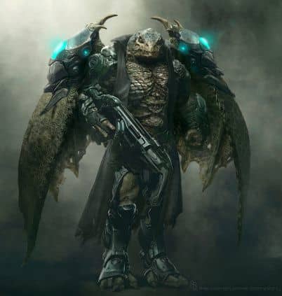 This illustration taken from the movie Jupiter Ascending shows how various Alien species from humanities past, are being slowly introduced to the public through movies.