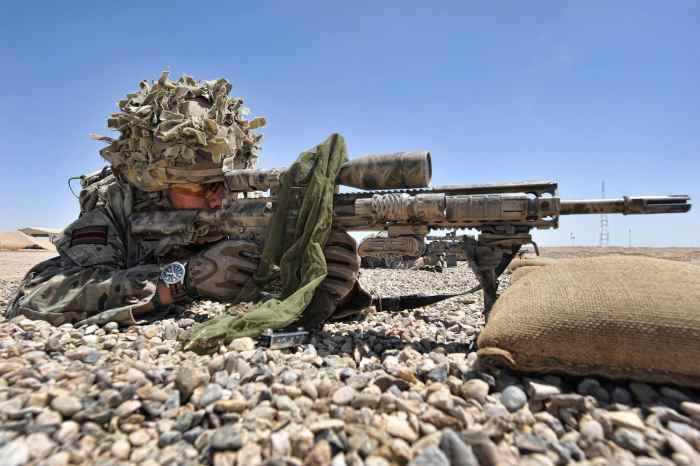 British sniper or 'Markman' (a peculiarity of The Rifles is they are not given the usual title 'marksman')