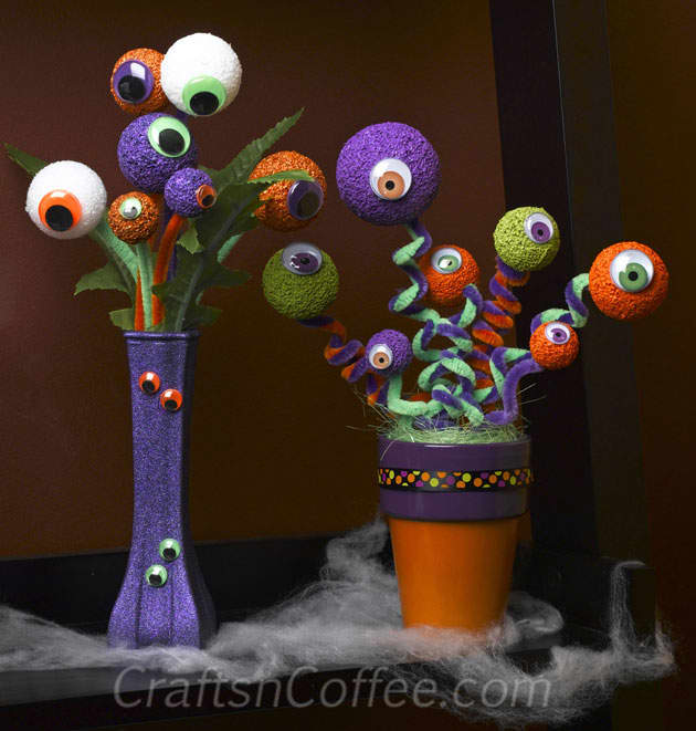 Eyeball crafts are fun to make and a great way to decorate your home for Halloween