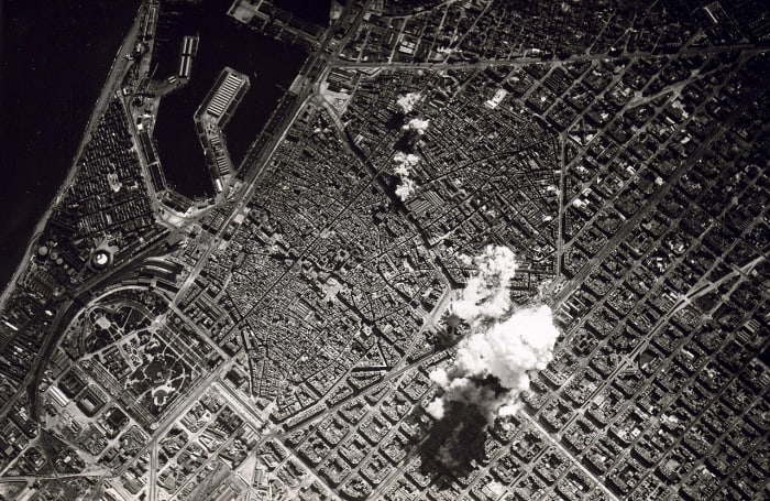 The bombardment of Barcelona: Although the Spanish Civil War was a victory for the Nationalists against the Republicans, it also shattered the country's economy and society and left it unable to much influence the Second World War.