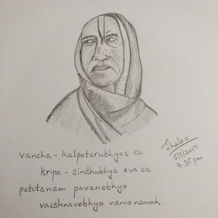 A Vaishnava bestows the priceless gift of the mahamantra, Hare Krishna Hare Krishna Krishna Krishna Hare Hare/ Hare Rama Hare Rama Rama Rama Hare Hare.