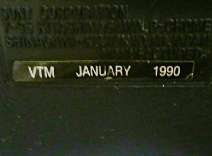 I really love how Sony had the creation date for each product. Their amazing attention to detail is the reason why so many of their surving analog televions are still going strong today.