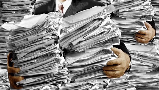 Although not quite as bad as the above photo would suggest, French bureaucracy can be terribly difficult at sometimes: even the slightest piece of incorrect material will result in your failure.