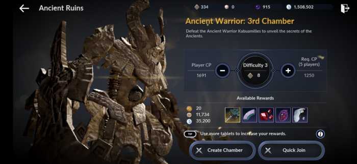Ancient Ruins in "Black Desert Online Mobile"