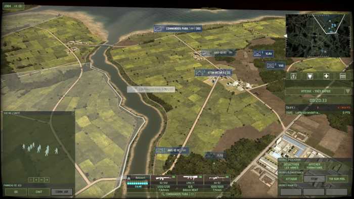 A rather dense flank force that I set up, with AMX 10 RCs for fire support, recon infantry, and ATGMs to back them up against heavy units. Most of the time units there will be weaker, this is just to represent it.