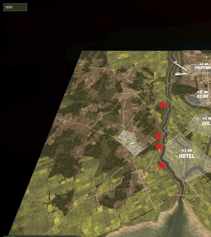 Key recon positions to take: generally the two in the middle are the most normal ones, with North best off taking the South one and the South best off taking the North.