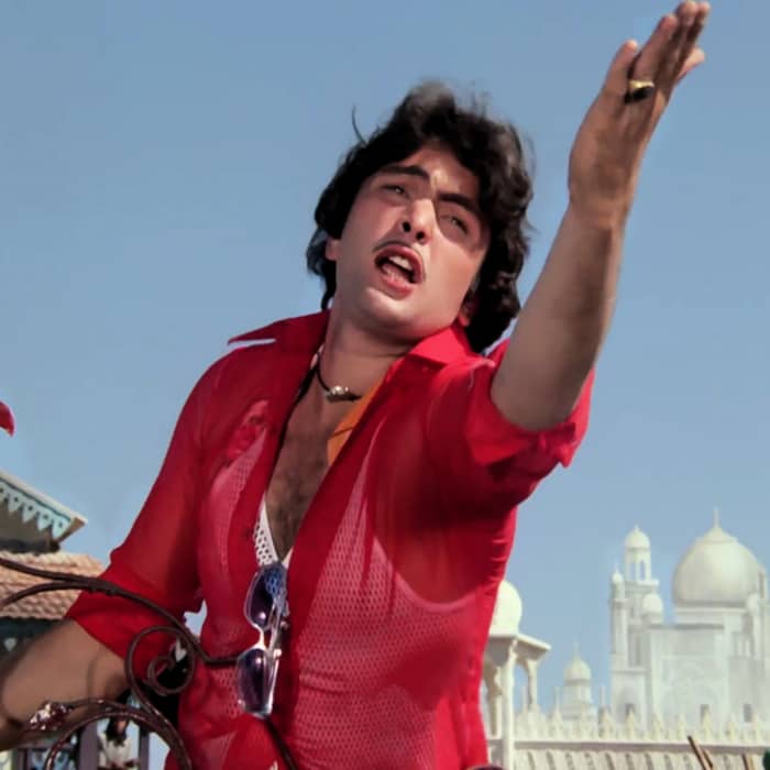 Rishi Kapoor at his naughtiest best in Tayyab Ali pyar ka dushman..., from AMAR AKBAR ANTHONY (1977)