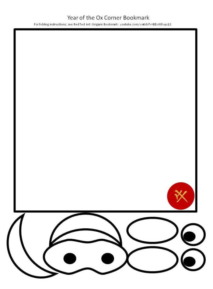 Printable template for origami bookmark. To get this printable template, click on the link given in the section above.