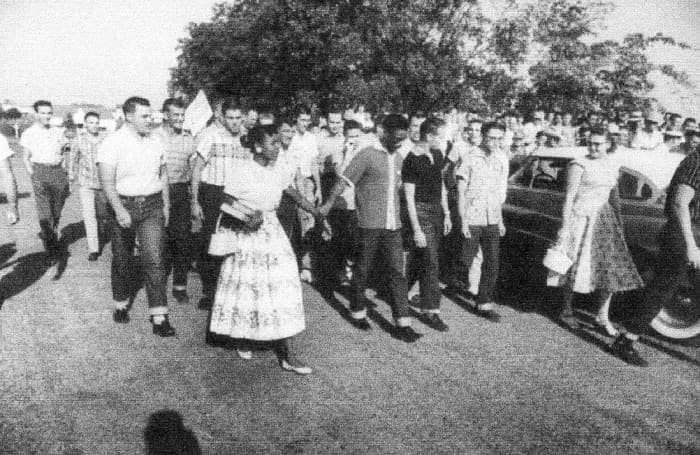 Desegregation of schools and universities began in the 50's. Eisenhower said he had not wish to use force, but did eventually send in troops.