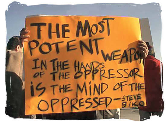 One of the tenets of Total Strategy was to "win the hearts and minds" of the African peoples in South Africa. The resistance to that formula took many forms, like demonstrations, guerrilla war, and economical war by Africans.