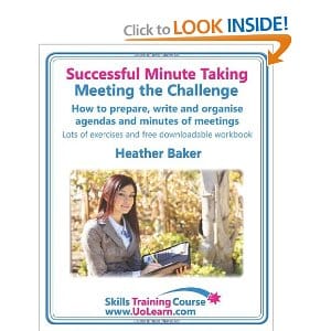 Buy This Book - "Prepare, Write And Organize Agendas and Minutes of Meetings" From Amazon Link Below.