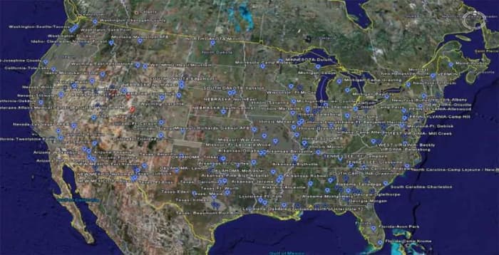 Agenda 21 - A map detailing a large number of the FEMA camps already built around the United States. Pay one a visit!