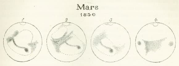 Hobbists, banker Wilhelm Beer (1797-1850) and teacher Johann Heinrich Maedler (1794-1874) began mapping mars through telescopes around 1830 and eventually came up with an entire spherical map of the planet.