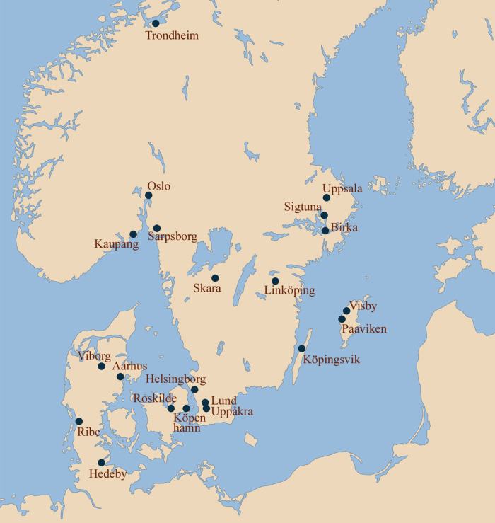 Trading havens in Scandinavia, their relationship to each other and Baltic commerce