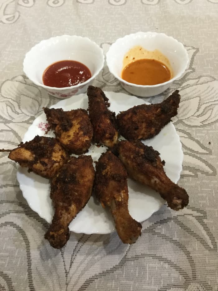 Children love chicken. It’s a good idea to serve dry and grilled chicken rather than curry to the kids.