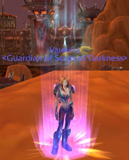 You can't see it very well because my computer sucks and can't have high graphics. But here I am casting Blessing of Kings.
