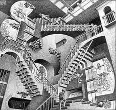 This is a very famous but also awesome example of your world turned upside down by how you look at it.