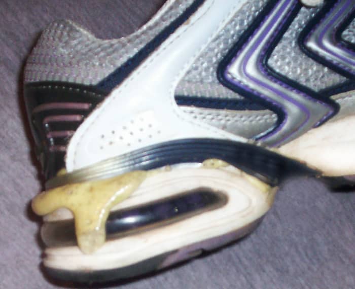 This can be cut off fairly well with a razor or sharp knife to look presentable.