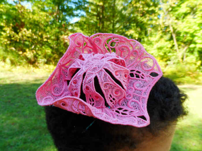 Sometimes, you want super stiff lace, mini lace tricorne designs from Urban Threads