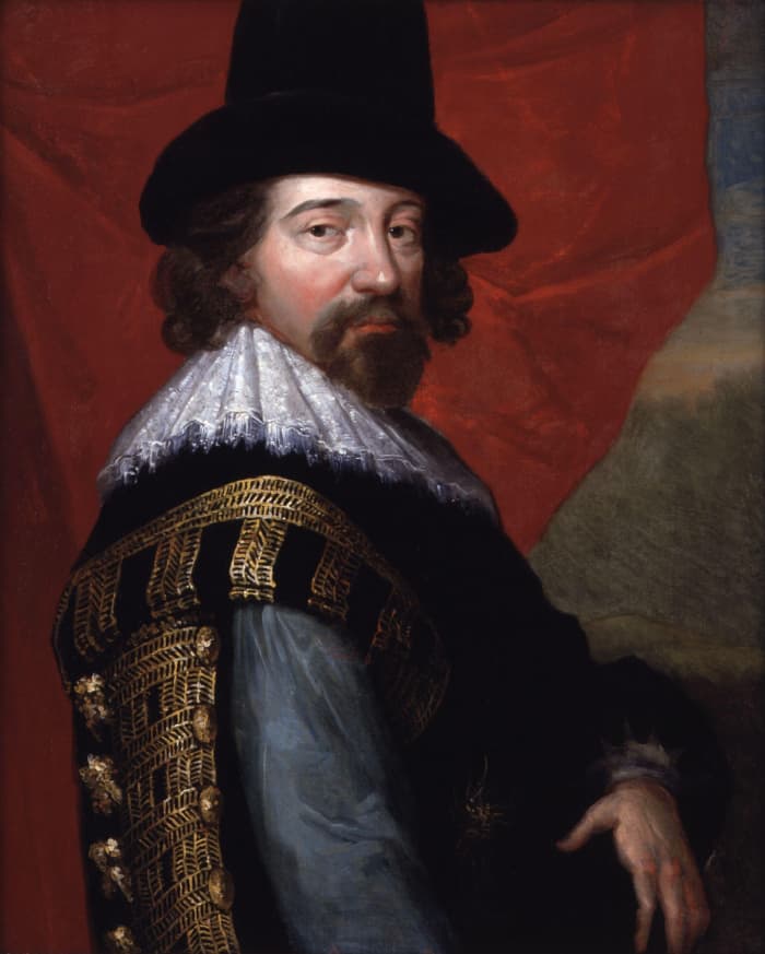 Portrait of Francis Bacon, Viscount St Alban, by John Vanderbank, 1731?, after a portrait by an unknown artist (circa 1618)