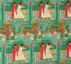 Six essential colors that was symbolically important to Ancient Egyptian art, black, white, blue, red, green, and yellow.