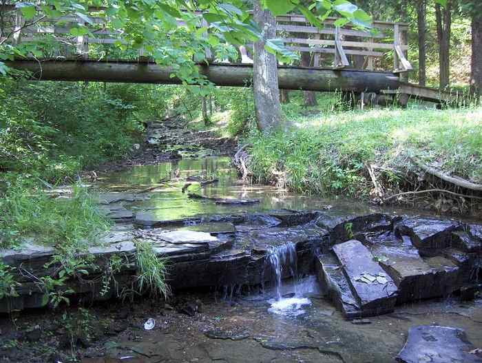 Bee Lick Creek in Jefferson Memorial Forest. Central Kentucky features many parks of all sizes, lakes, and outdoor recreation facilities.