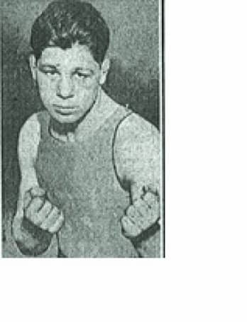 Young Shamus O'Brien as pictured in the Brooklyn Daily Eagle of Feb. 15, 1916 with a story involving a complaint by Shamus against lightweight champion Benny Leonard alleging Leonard used illegal hard tape on his hands.