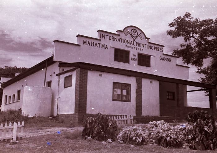 Building that housed Gandhi's printing press on the Phoenix Settlement near Durban. Photo Tony McGregor