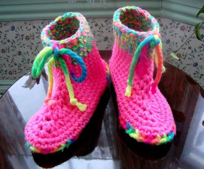 How to Crochet Slippers With Soles (Pattern & Tips for Beginners