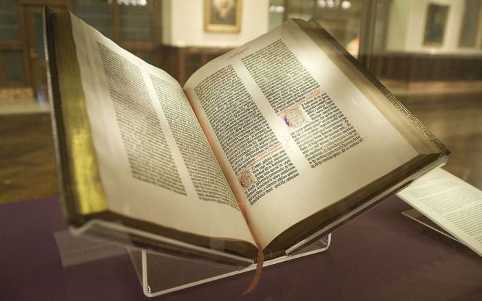 This is a Gutenberg Bible.