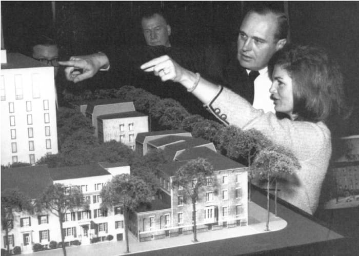 John Carl Warnecke (February 24, 1919-April 17, 2010) with First Lady Jackie Kennedy - cancer deaths