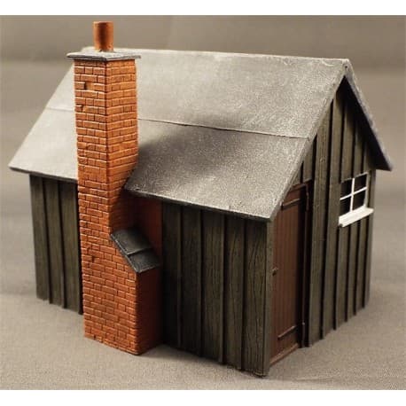 Another Ratio product you'd find anywhere from Penzance to Perth, a sleeper-built platelayer's hut with brick chimney stack. Go to town on this one, 'distress' it, make it a ruin if you like, on a modern layout or paint it as new in period setting