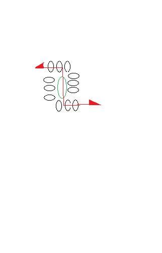 This is the way to position the bead so that it is going up and down. You can also use this method to have beads going from side to side.