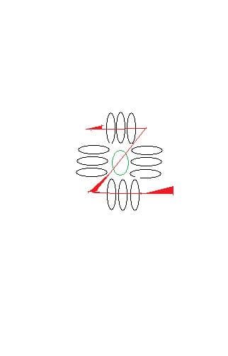 This is how you put the embellishment bead in the hole. This is the way the bead is placed diagonally in the hole.
