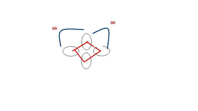 This is an example of single bead right angle weave. The red line represents thread going through the beads. The blue line is to show the 90 degree angle of the beads.