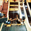 The Big Slide in side Steeplechase and when you got to the bottom alllot of spinners on a polished wood floor.