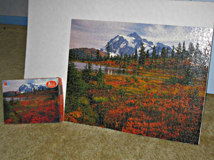 Big Ben Jigsaw Puzzle of Mt Shuksan in the state of Washington #4962-6. Made in the USA. Ages 12- Adult. Size: 26" x 20" 1000 piece interlocking beauty ...
