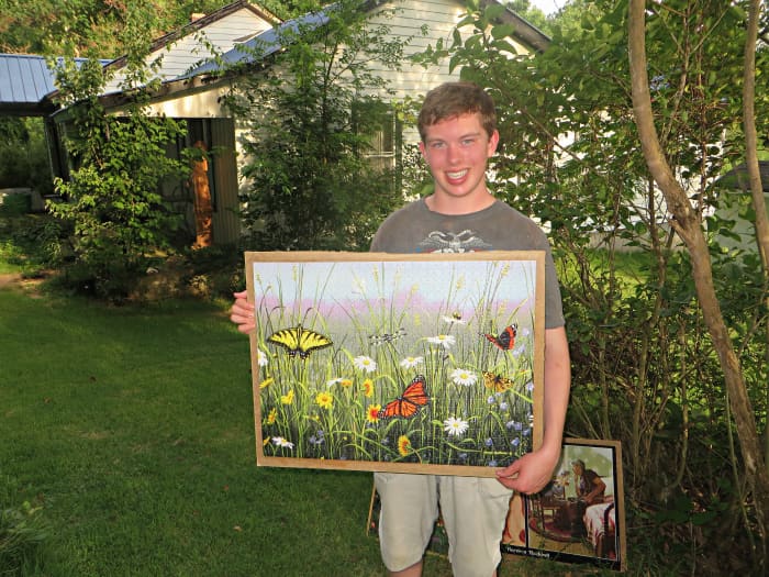 Grantley Waters finished James Hautmar jigsaw puzzle, this is a fun thing to do to beat the summer time heat wave