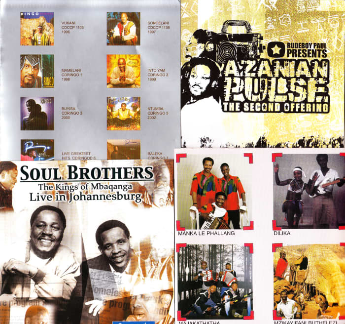 Ringo and his 8 albums, Rudeboy Paul, Soul Brothers, and Manka le Phallang, Dilika Mjakathatha and Mzikayifani Buthelezi
