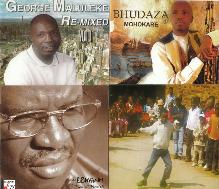The Artists Clockwise: George Maluleke, Bhudaza, and Herma, included are kids doing the dance "Majika-Majika"