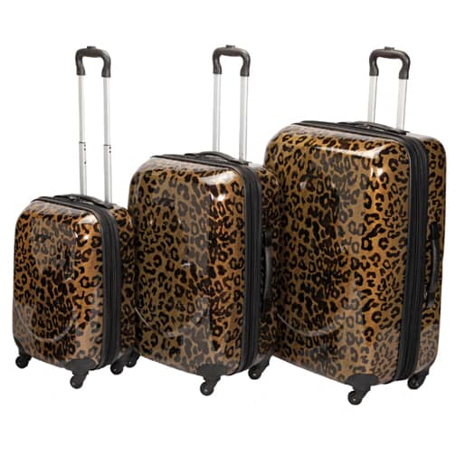 International Traveller Augusta Gold Leopard Pattern - 4 Wheel Spinners http://www.airlineintl.com/catalog/augusta-4-wheel-spinner-gold-leopard-collection