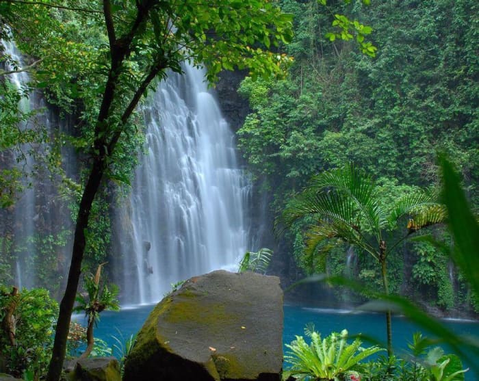 Tinago Falls is a waterfall in Iligan City, Lanao del Norte in the southern Philippine island of Mindanao. It is one of the main tourist attractions in Iligan, a city known as the City of Majestic Waterfalls.