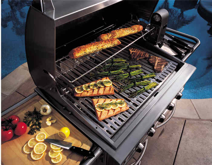 DCS grill parts all very high quality and cooking grates on this 36" grill are cast stainless steel. I have never used anything heavier or more long lasting. The concave/convex reversible design is very useful for additional grilling flavor.
