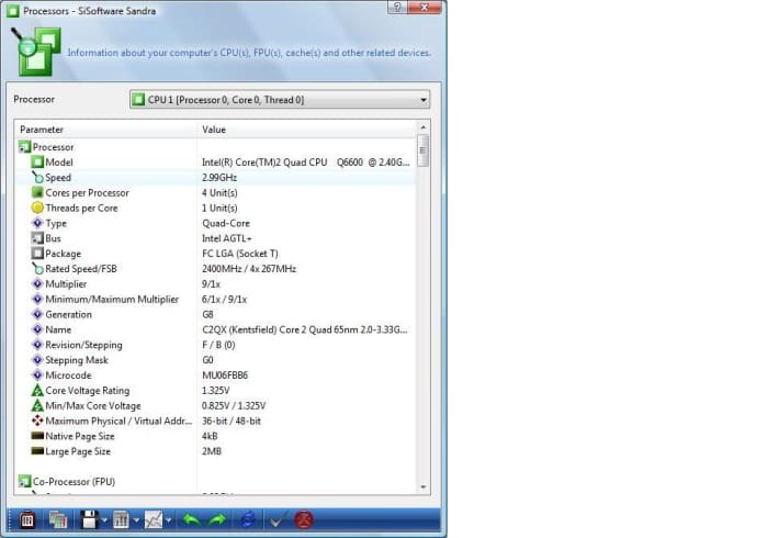Processor will post as 2.4ghz but show in monitor progroms like CPUiD and Sandra as the true speed 2.99ghz